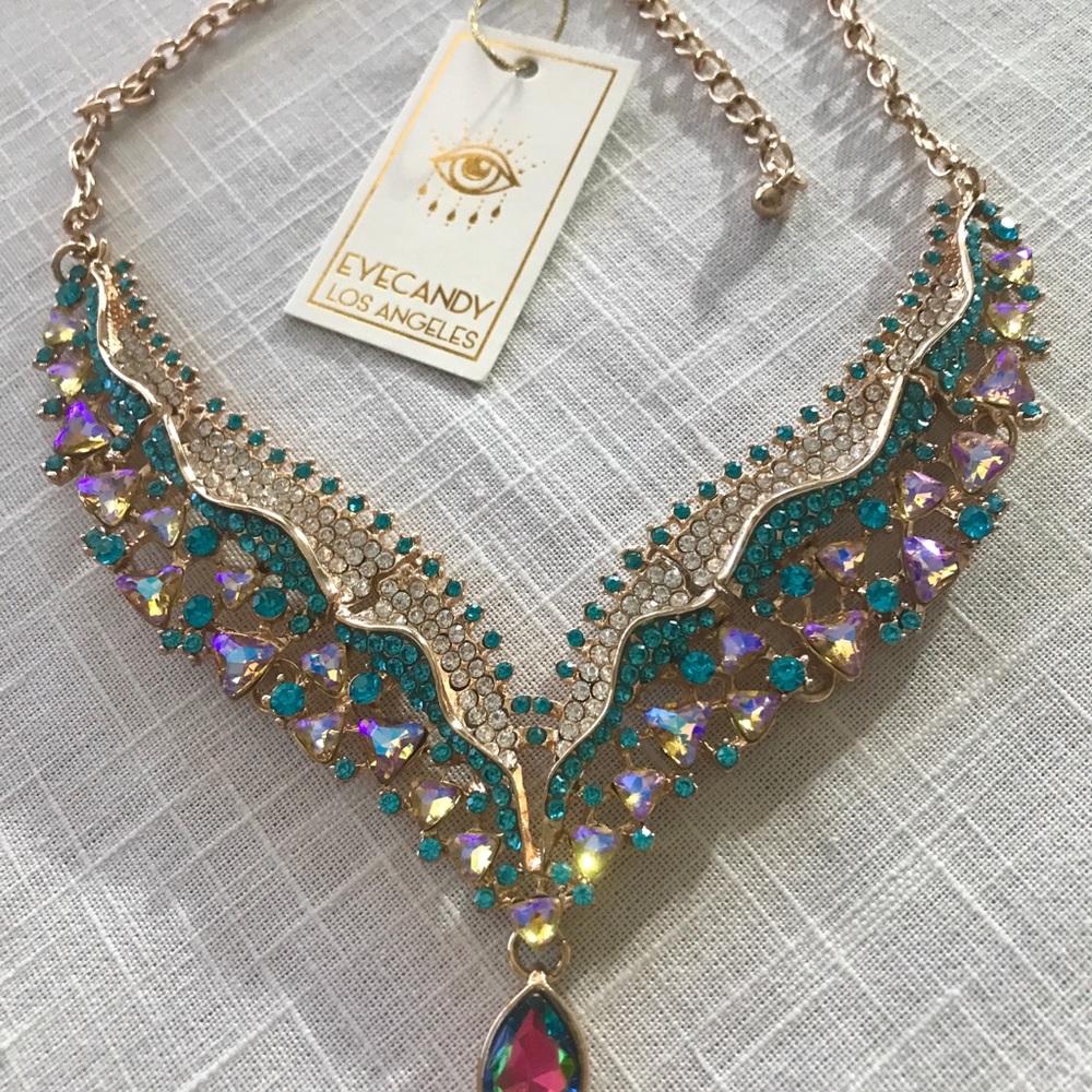 Stunning Eye Candy Magical Statement Necklace New - image 6